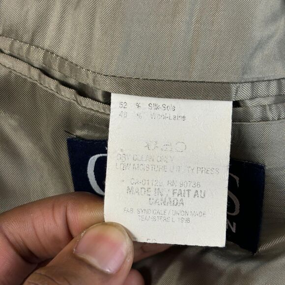 Vintage 90s Chaps Ralph Lauren 40R sport coat/blazer, vintage silk & wool jacket - Picture 4 of 9